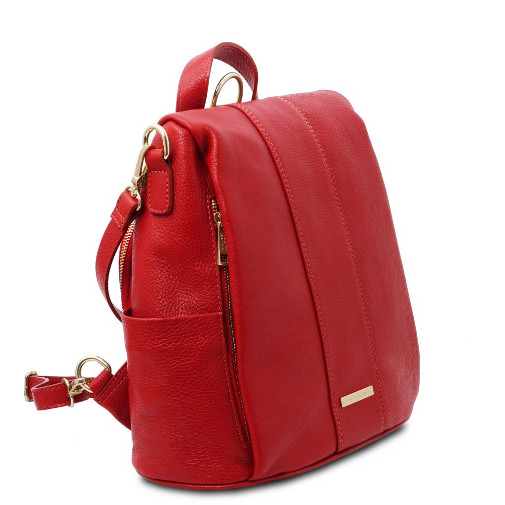 Tuscany Leather TL Bag Ryggsäck #Färg_Läppstift Rött