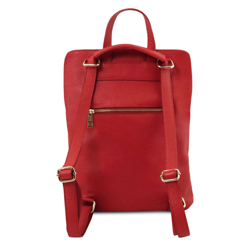 Tuscany Leather TL Bag Ryggsäck #Färg_Läppstift Rött