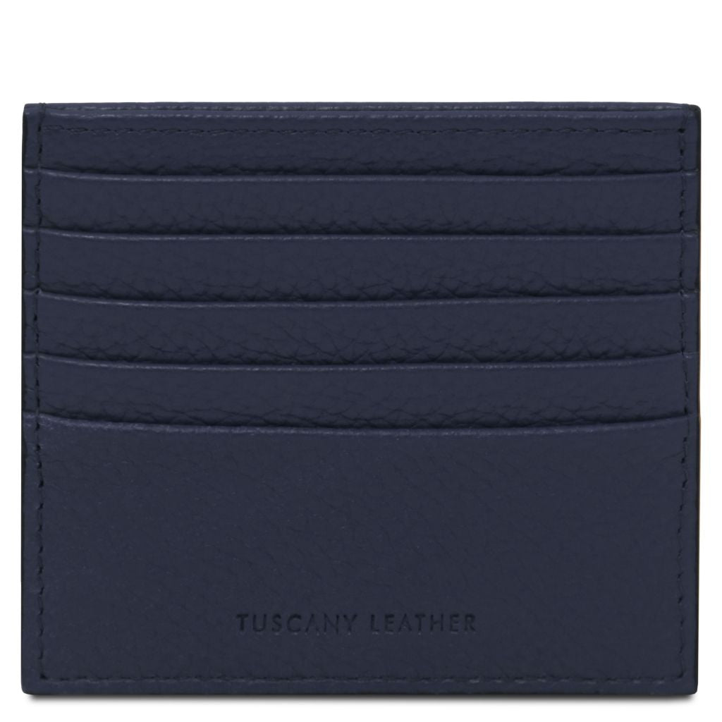 Tuscany Leather Card Holder Korthållare #Färg_Mörkblå