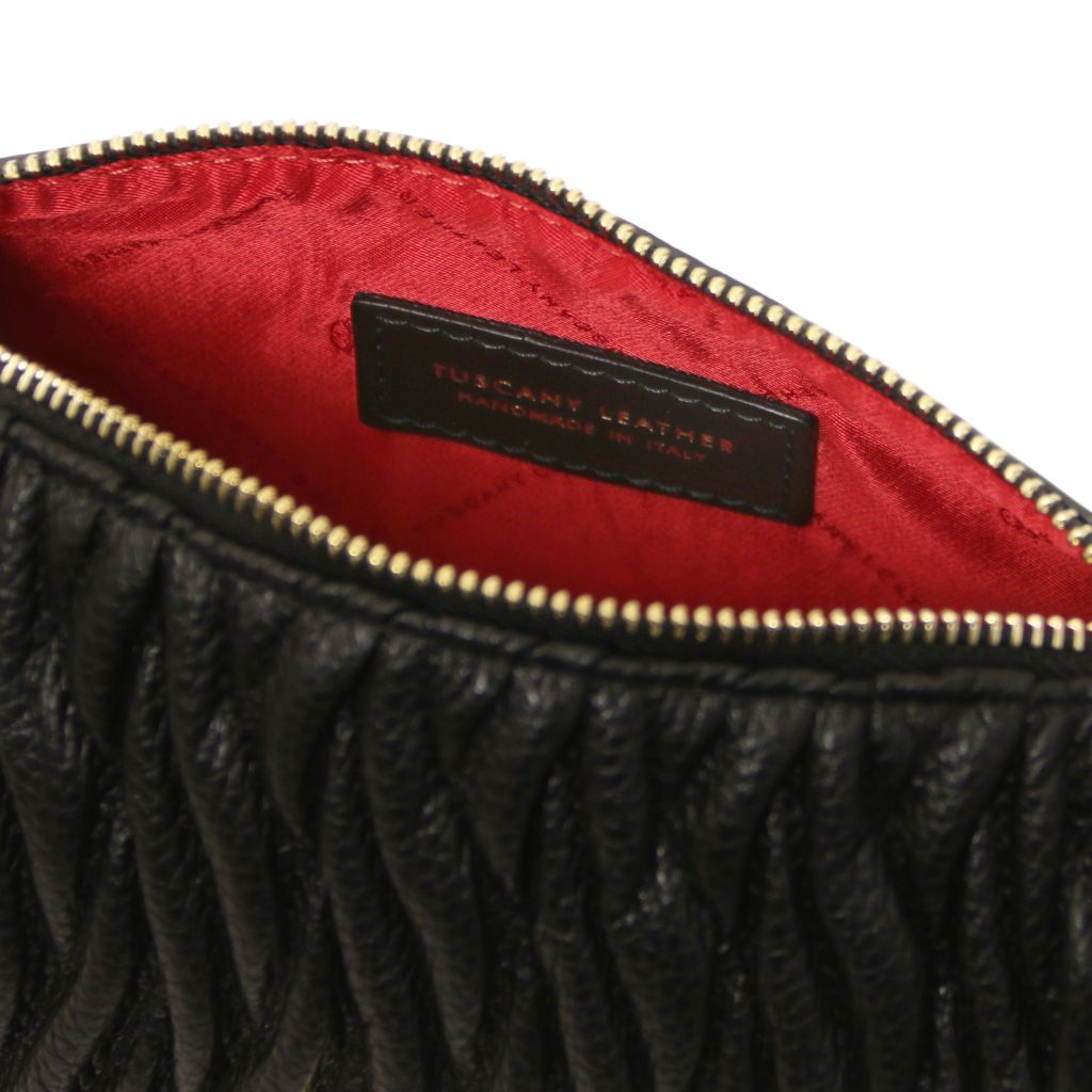 Tuscany Leather Chantilly Handväska #Färg_Svart