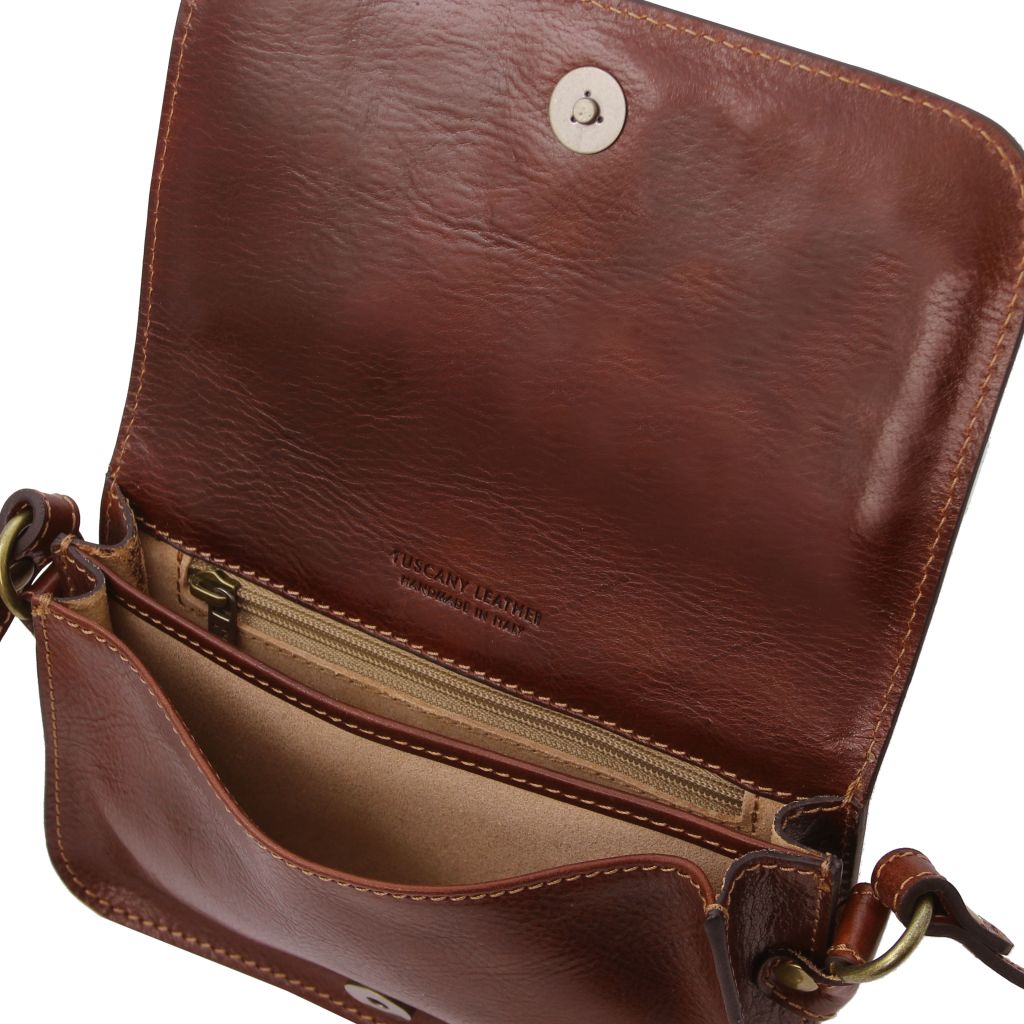 Tuscany Leather Carmen Axelremsväska #Färg_Brun