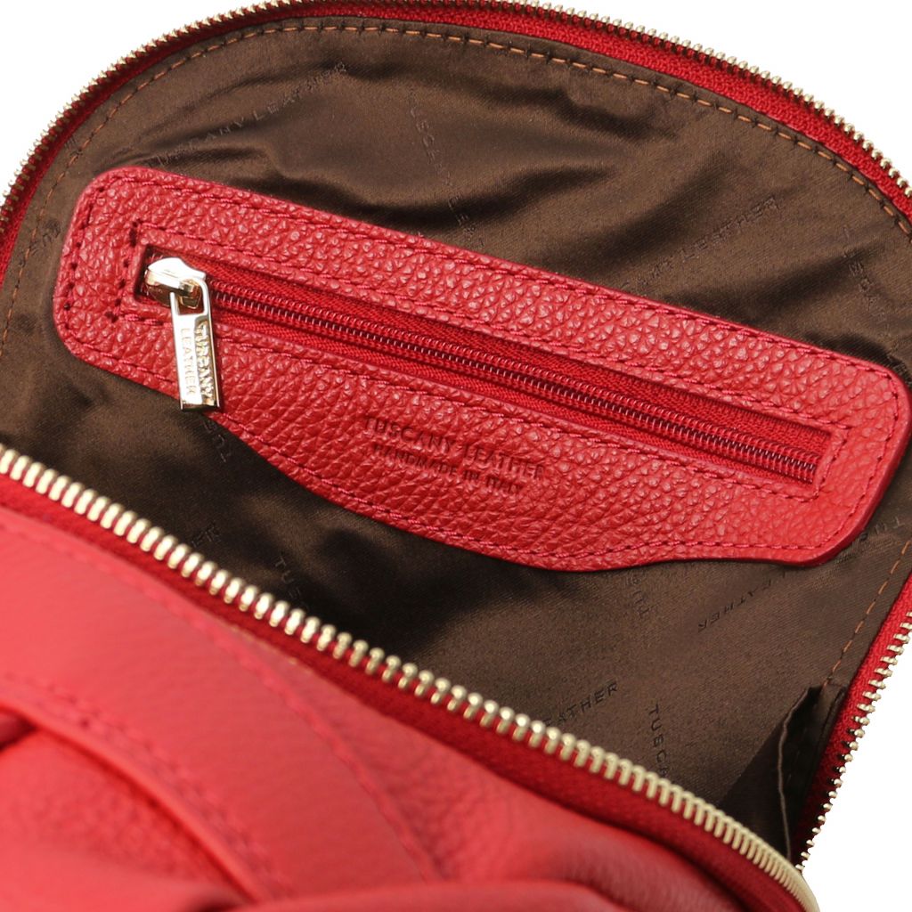 Tuscany Leather TL Bag Ryggsäck #Färg_Läppstift Rött