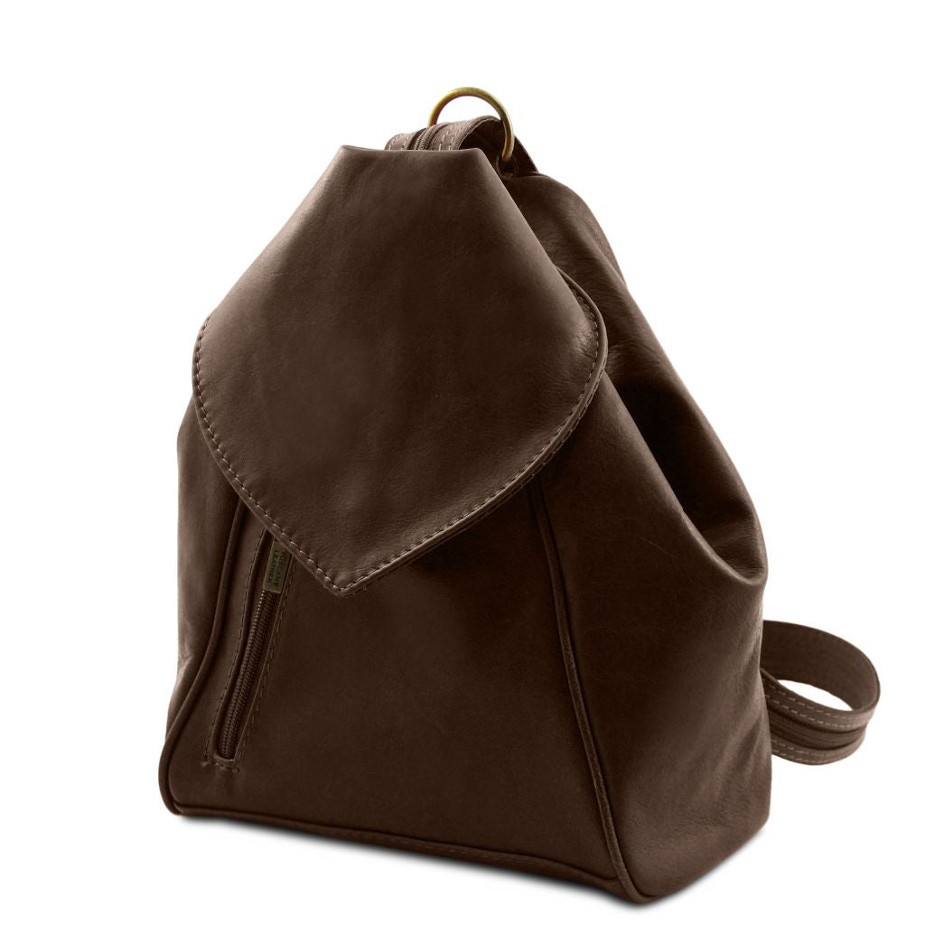 Tuscany Leather Delhi Ryggsäck #Färg_Mörkbrun