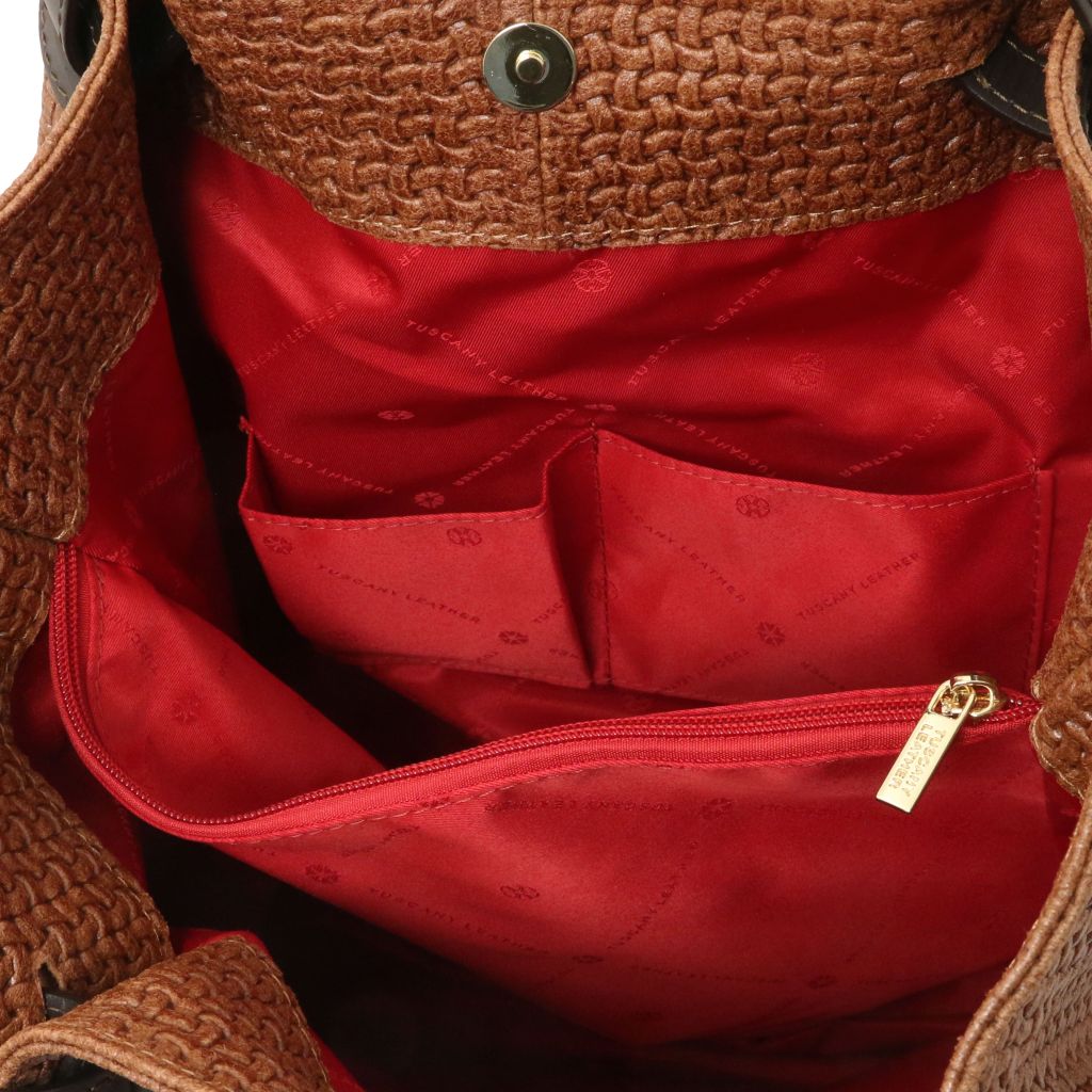 Tuscany Leather TL KeyLuck Handväska #Färg_Kanel