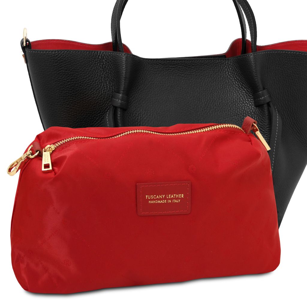 Tuscany Leather Legame L Handväska #Färg_Svart