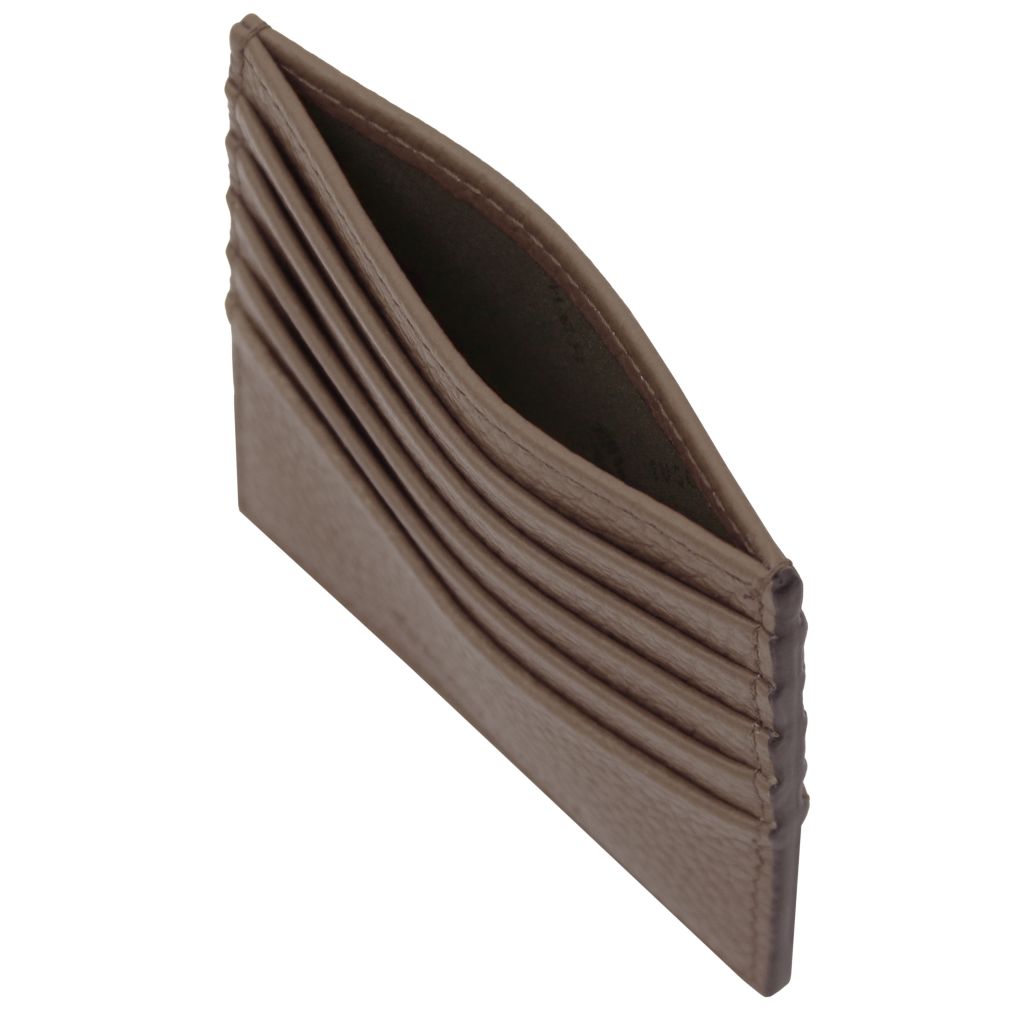 Tuscany Leather Card Holder Korthållare #Färg_Mörkbrun