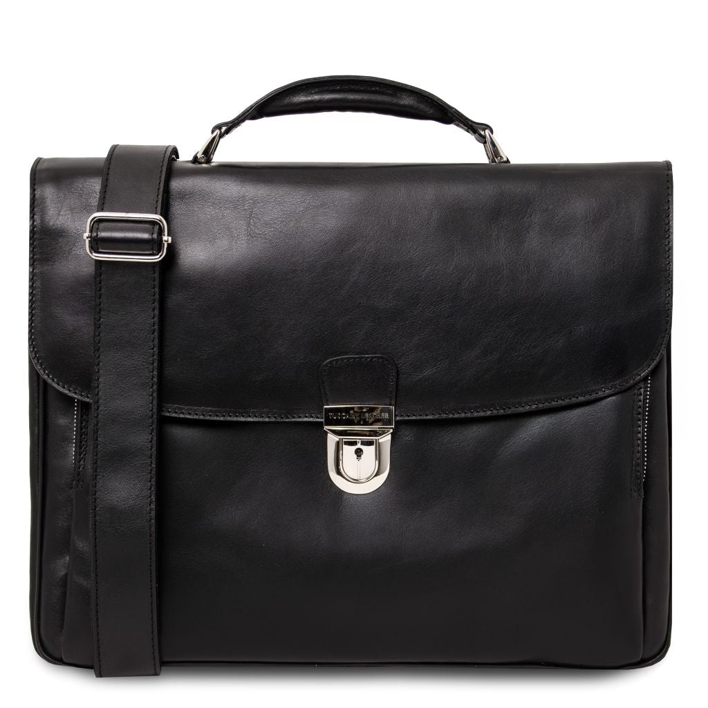 Tuscany Leather Alessandria Datorväska #Färg_Svart