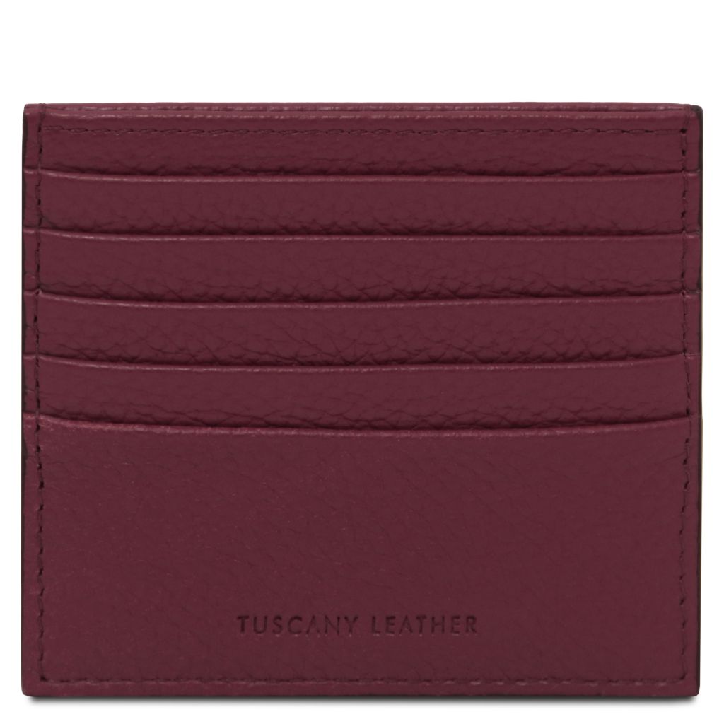 Tuscany Leather Card Holder Korthållare #Färg_Bordeaux