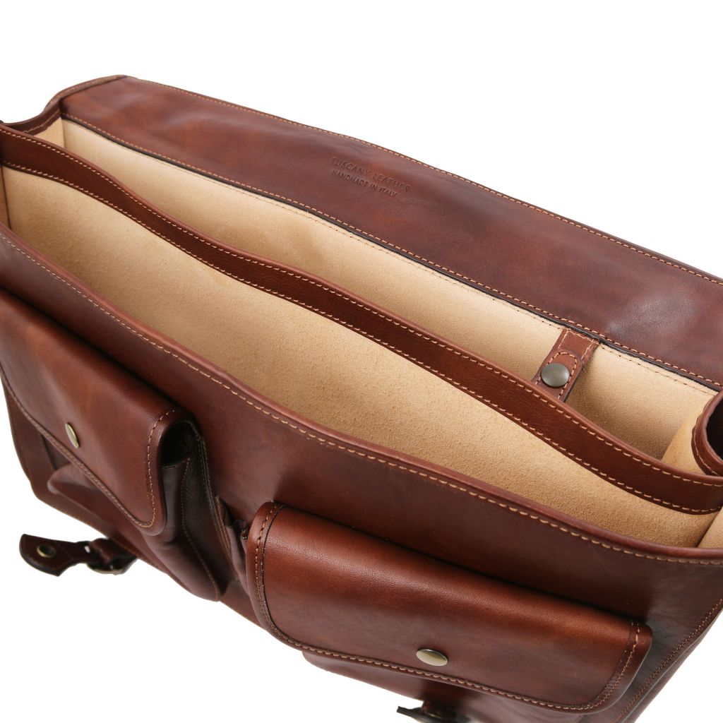 Tuscany Leather Ancona Datorväska #Färg_Brun