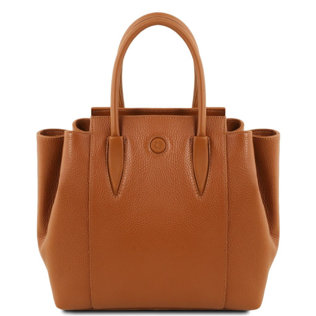 Tuscany Leather Tulipan Handväska #Färg_Cognac