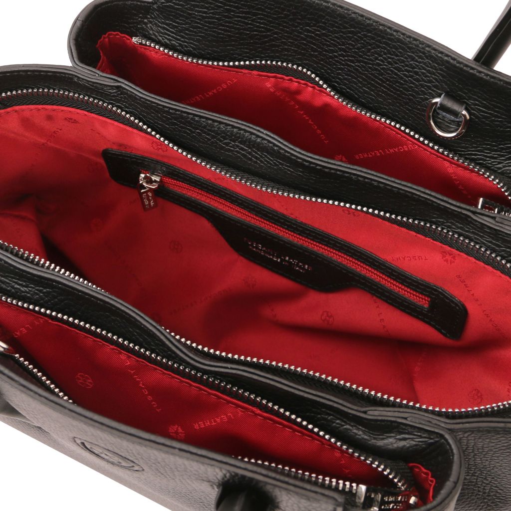 Tuscany Leather Tulipan Handväska #Färg_Svart
