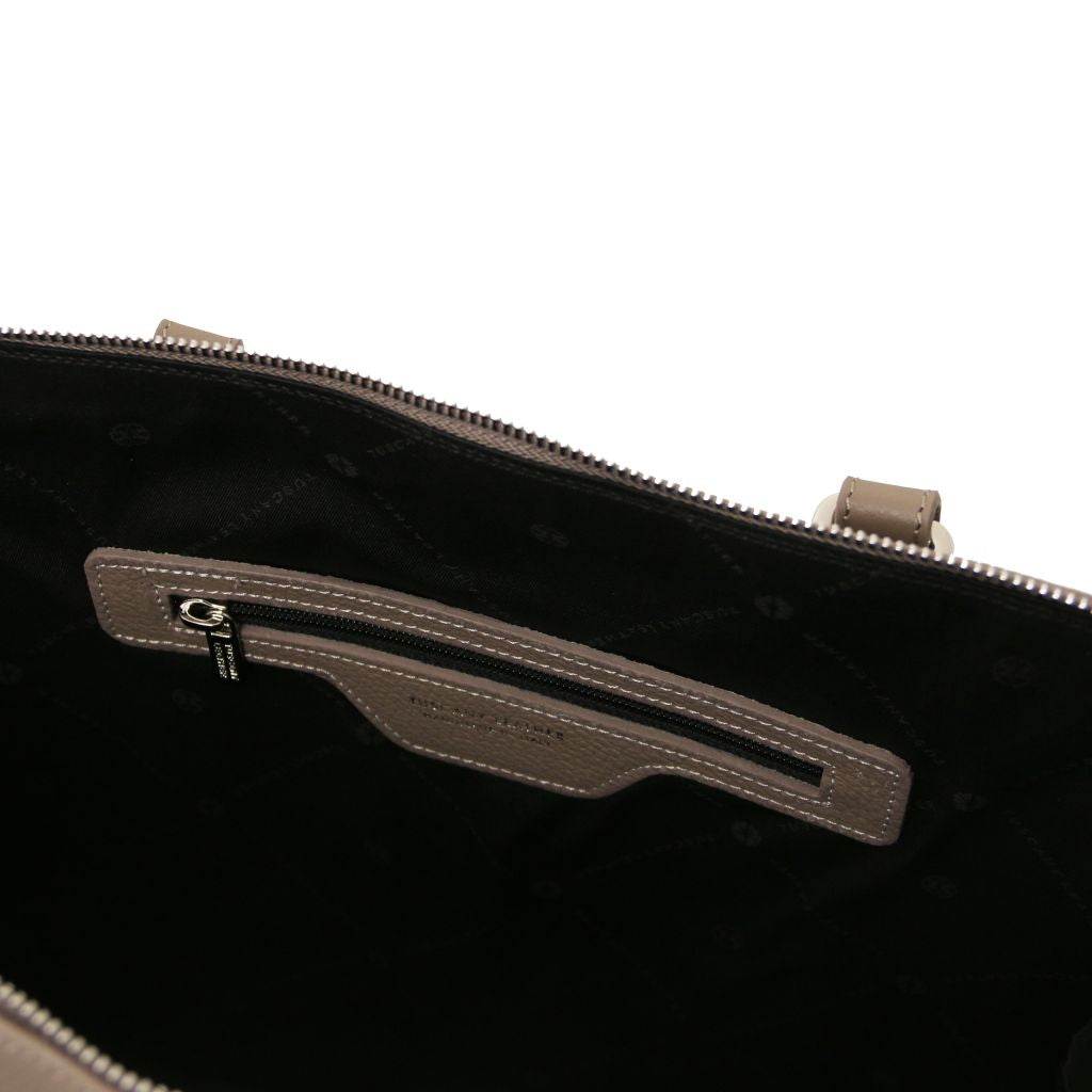 Tuscany Leather Magnolia Handväska #Färg_Mörk Taupe