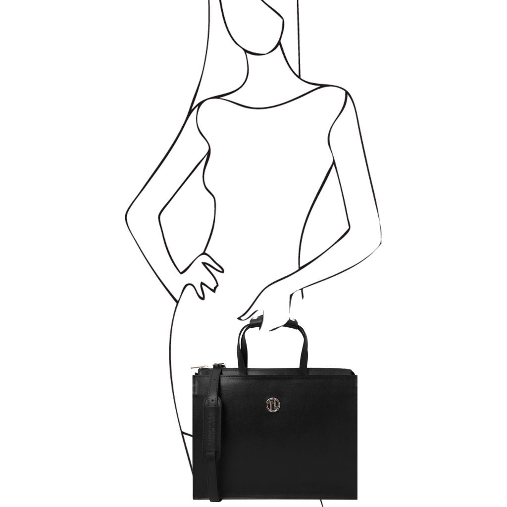 Tuscany Leather Palermo Datorväska #Färg_Svart