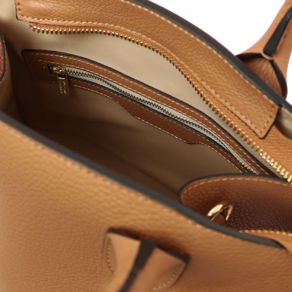 Tuscany Leather Coccola Handväska #Färg_Caramel Brun