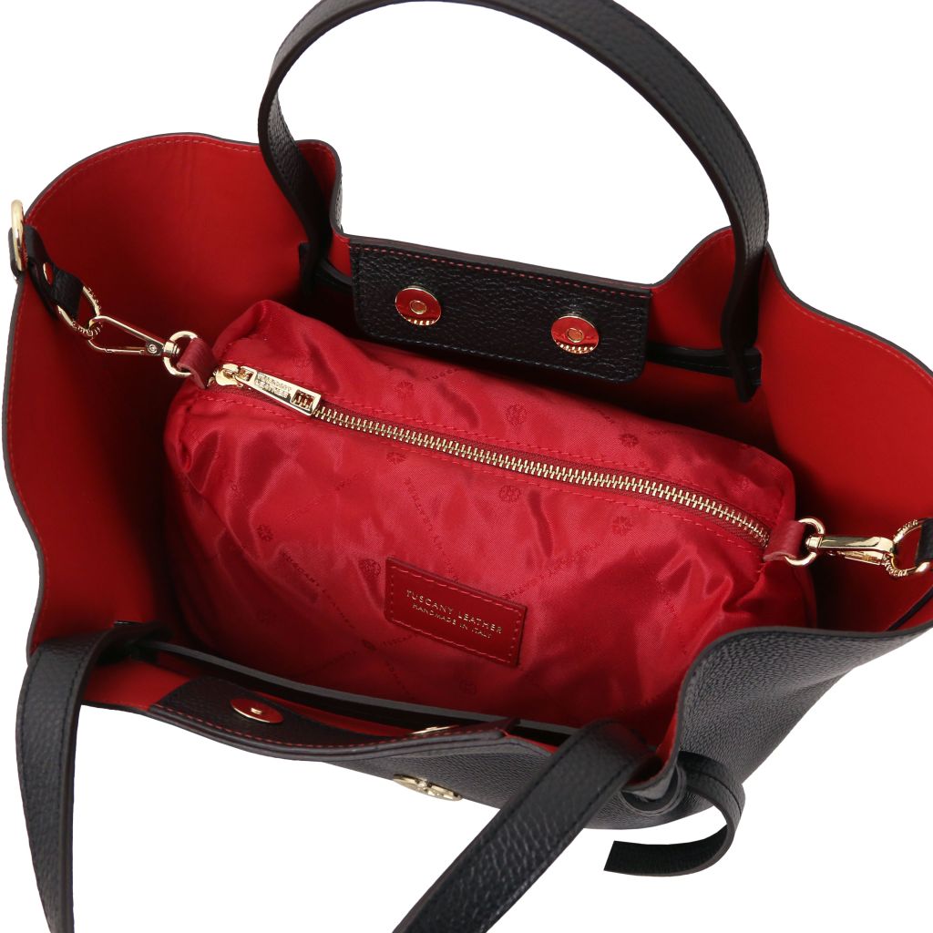 Tuscany Leather Legame L Handväska #Färg_Svart