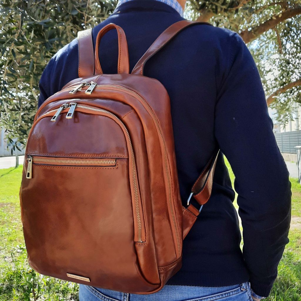 Tuscany Leather Perth Ryggsäck #Färg_Mörkbrun