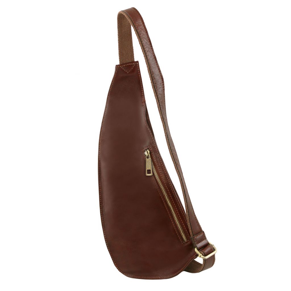 Tuscany Leather Crossover Slingväska #Färg_Mörkbrun