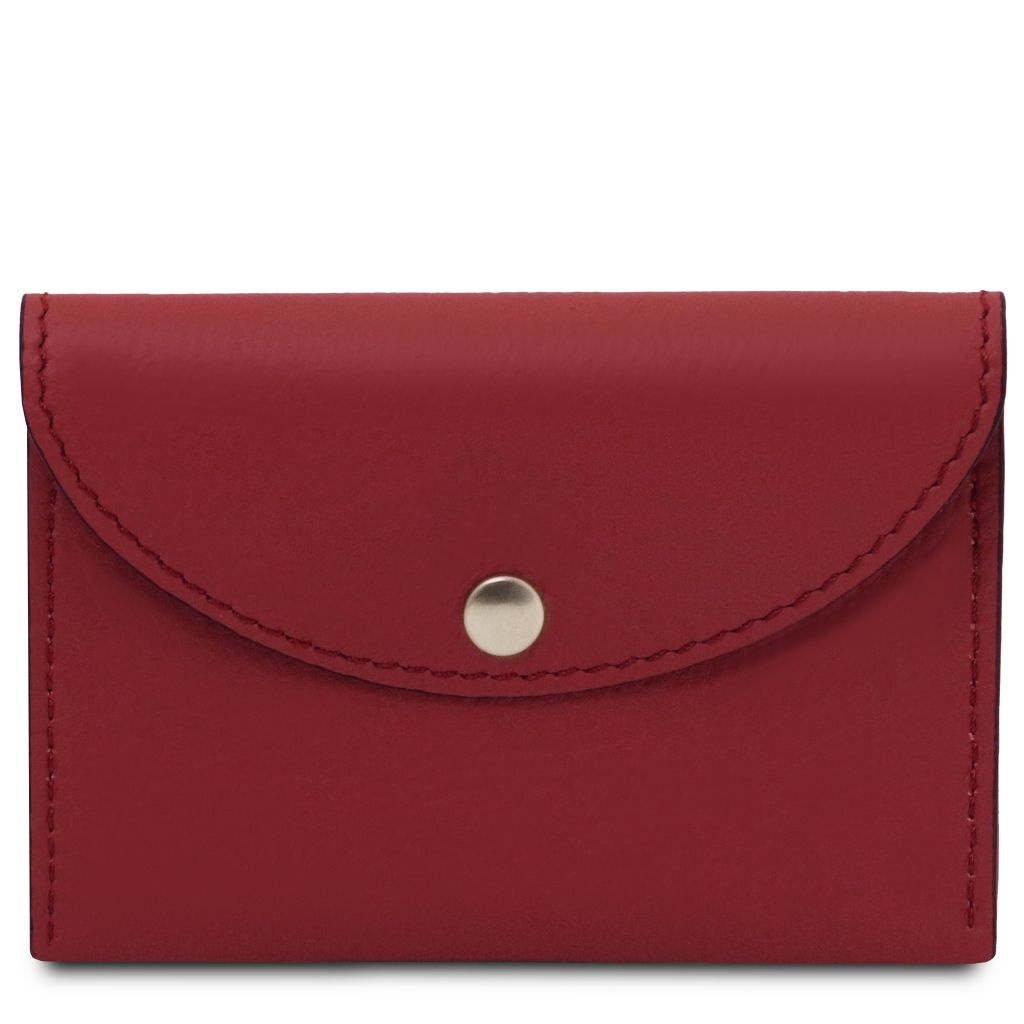 Tuscany Leather Leather Business Card Korthållare #Färg_Röd