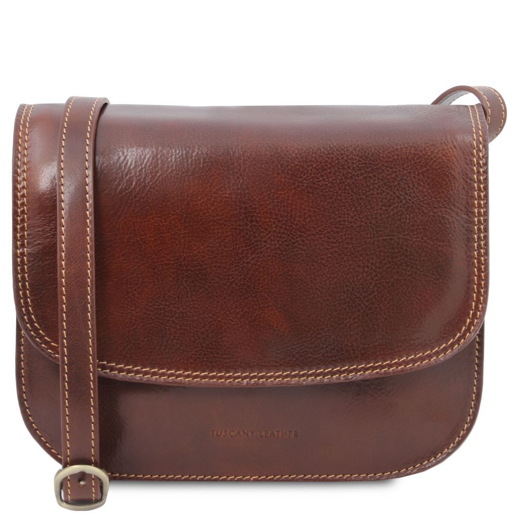 Tuscany Leather Greta Axelväska #Färg_Brun