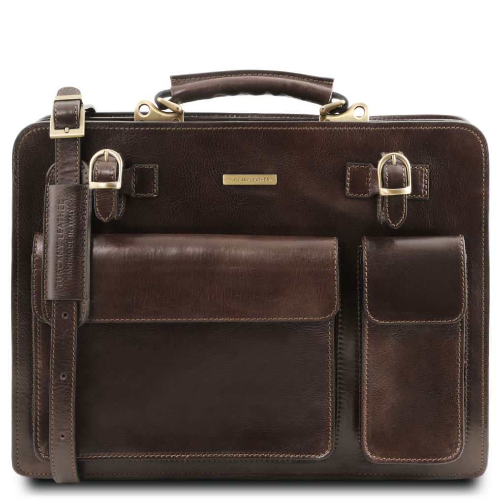Tuscany Leather Venezia Portfölj #Färg_Mörkbrun