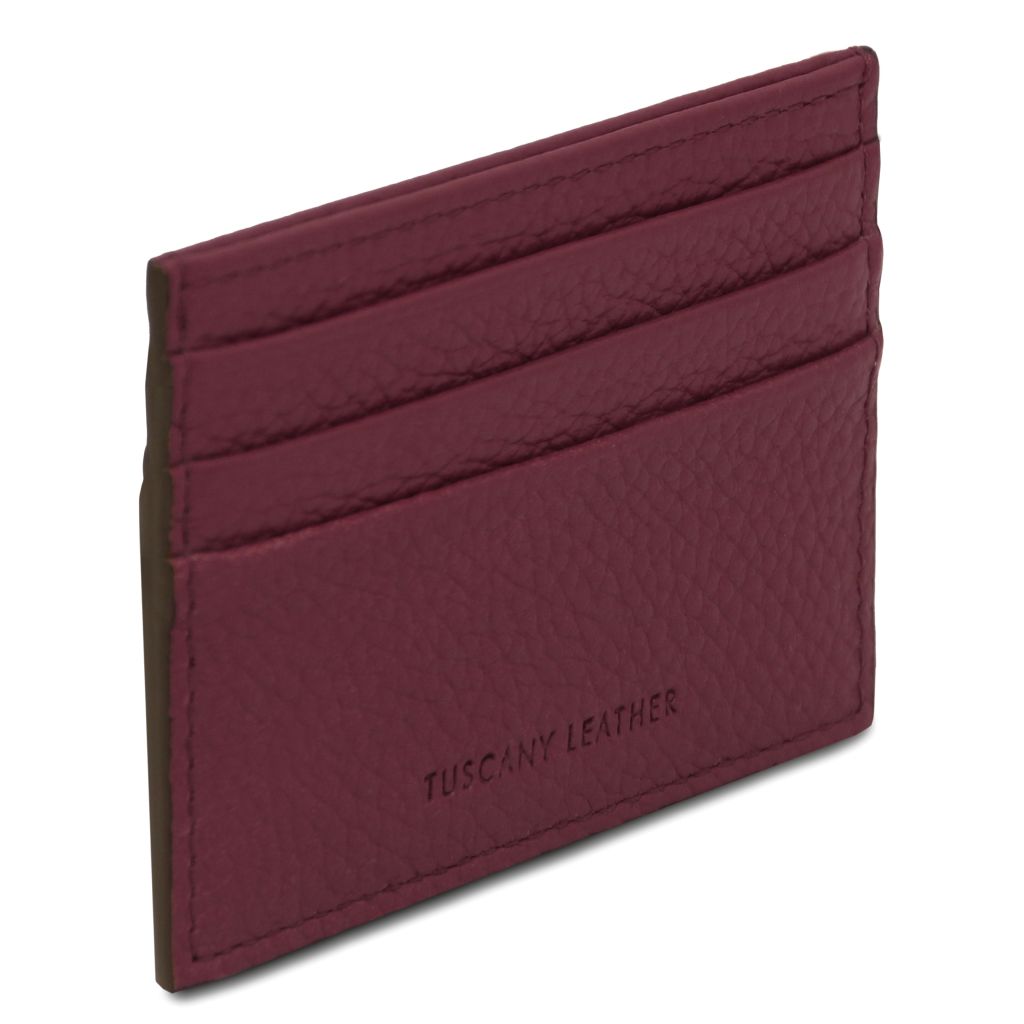 Tuscany Leather Card Holder Korthållare #Färg_Bordeaux
