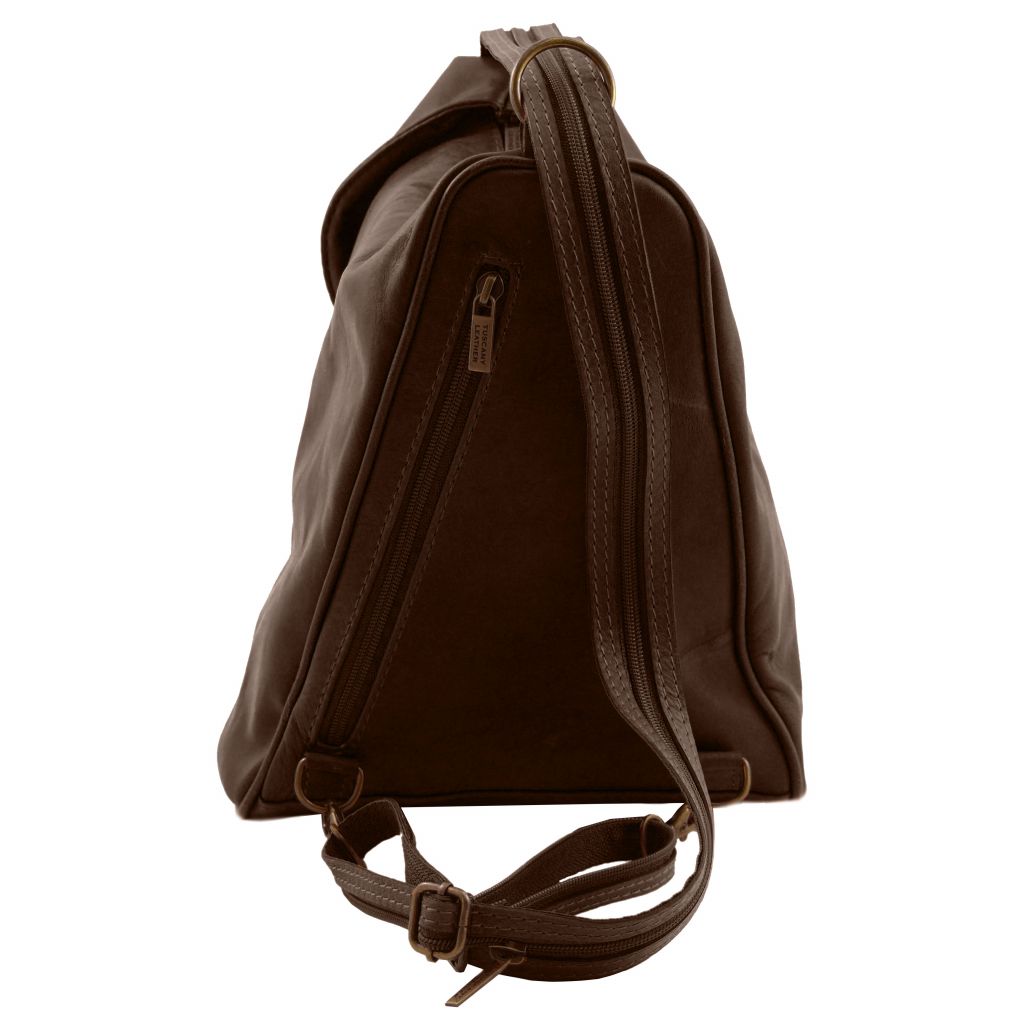 Tuscany Leather Delhi Ryggsäck #Färg_Mörkbrun