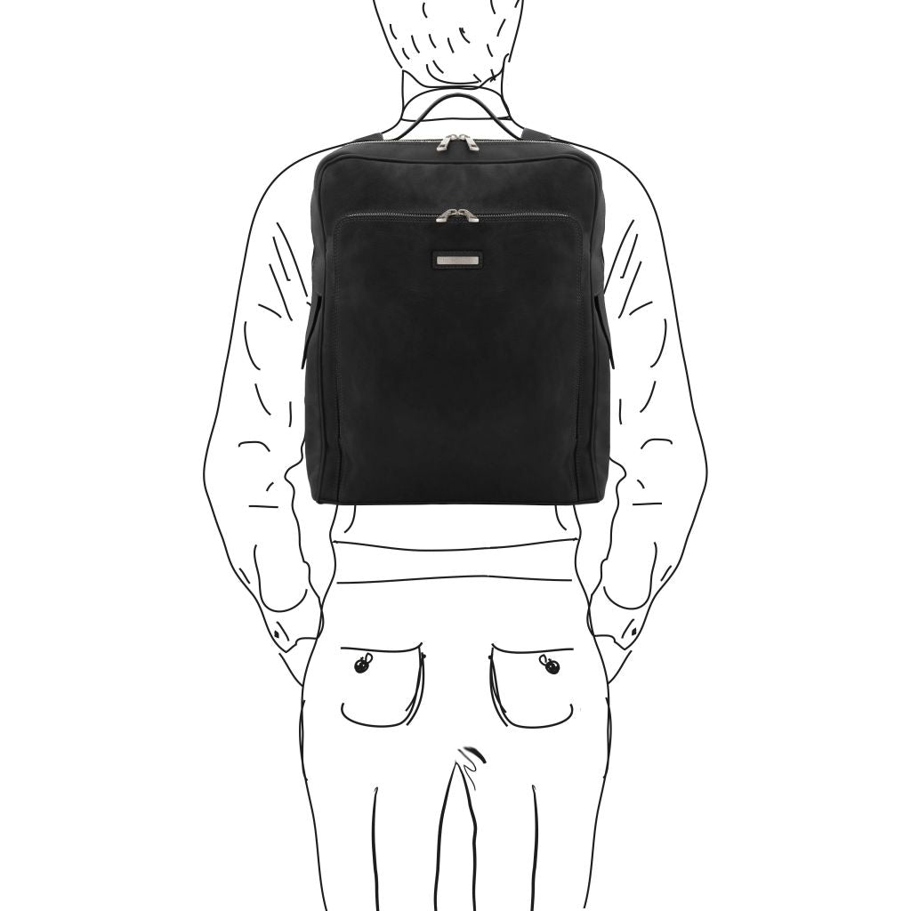 Tuscany Leather Bangkok Datorryggsäck #Färg_Svart