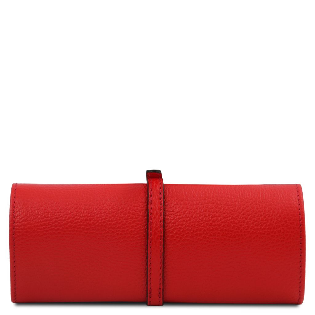 Tuscany Leather Soft Leather Jewellery Case Smyckesförvaring #Färg_Läppstift Rött