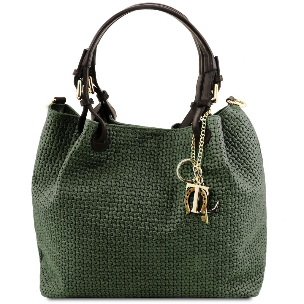 Tuscany Leather TL KeyLuck Handväska #Färg_Skogsgrön