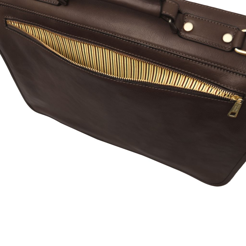 Tuscany Leather Ancona Datorväska #Färg_Mörkbrun