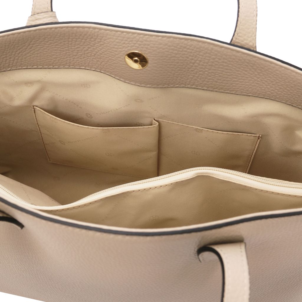 Tuscany Leather TL Bag Handväska #Färg_Ljus Taupe