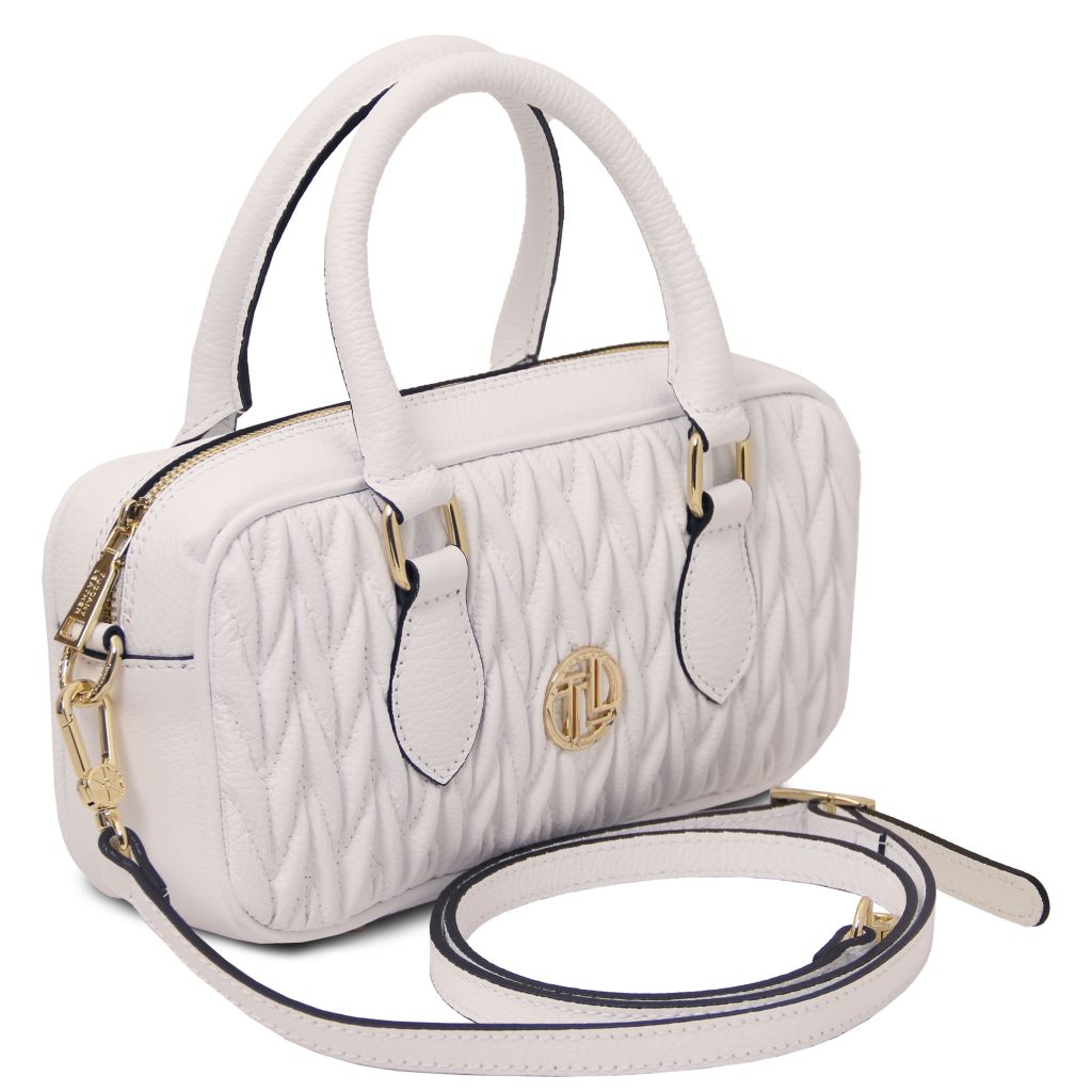 Tuscany Leather Mousse Handväska #Färg_Vit