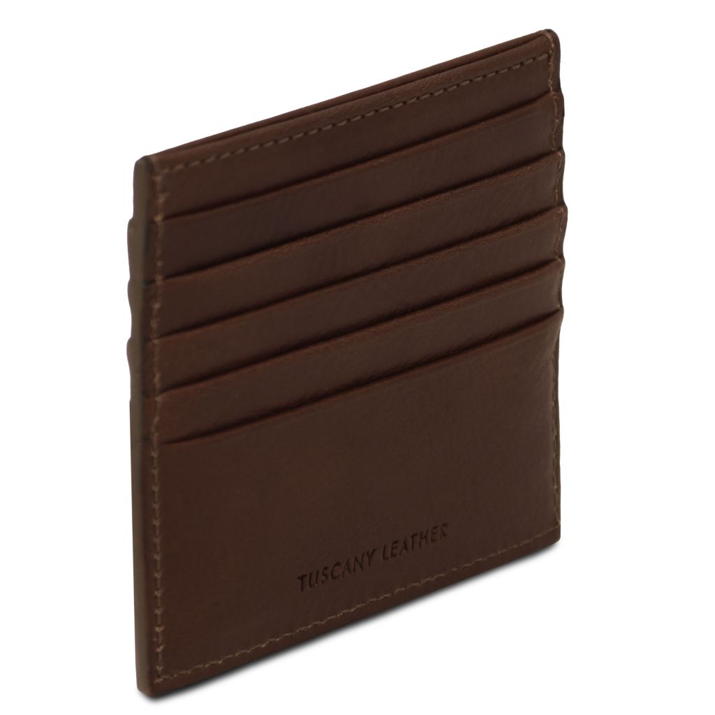 Tuscany Leather Card Holder Korthållare #Färg_Mörkbrun