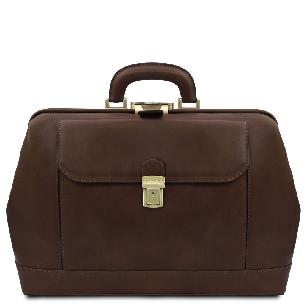 Tuscany Leather Leonardo Doktorsväska #Färg_Mörkbrun