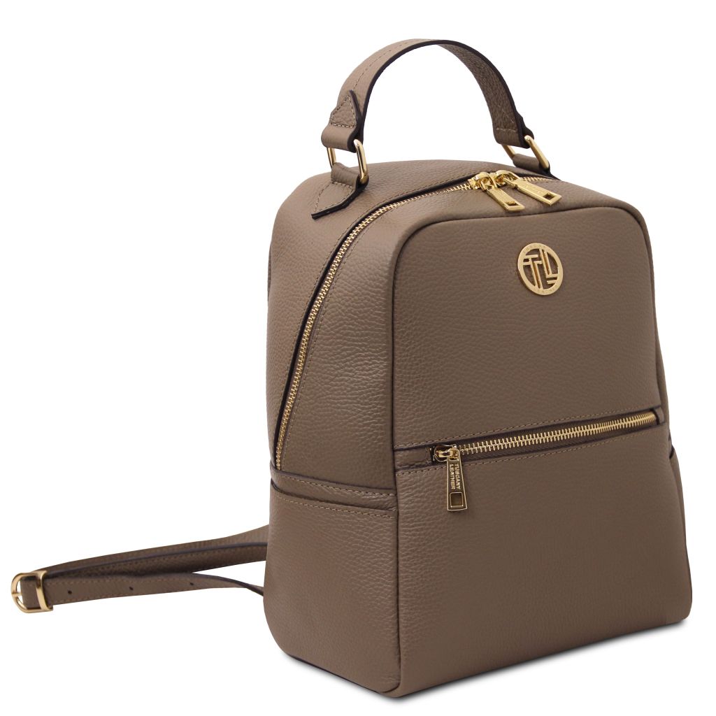 Tuscany Leather Prisma Ryggsäck #Färg_Mörk Taupe