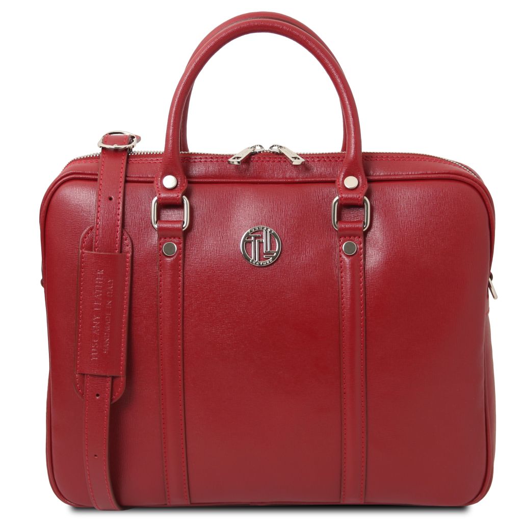 Tuscany Leather Prato Datorväska #Färg_Röd