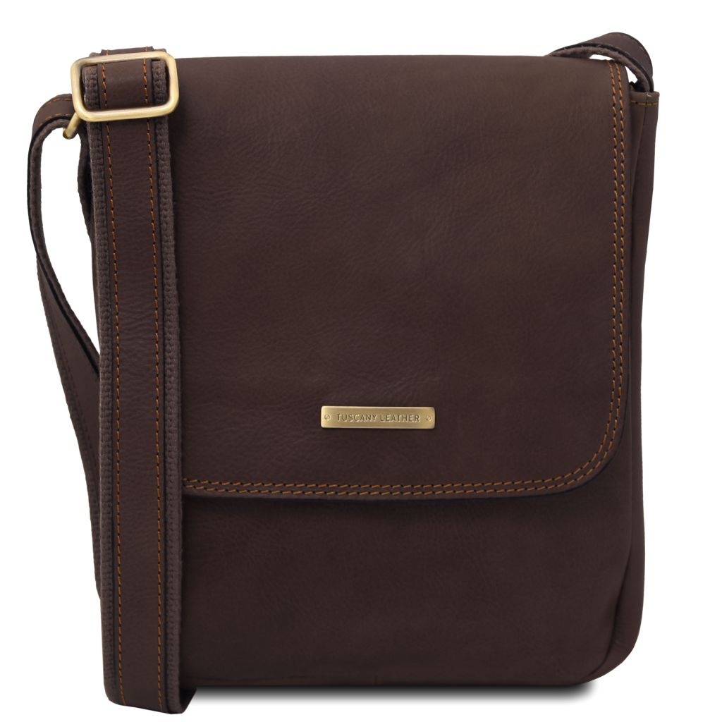 Tuscany Leather John Axelremsväska #Färg_Mörkbrun