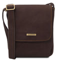 Tuscany Leather John Axelremsväska #Färg_Mörkbrun