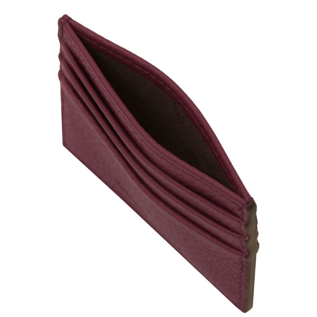 Tuscany Leather Card Holder Korthållare #Färg_Bordeaux