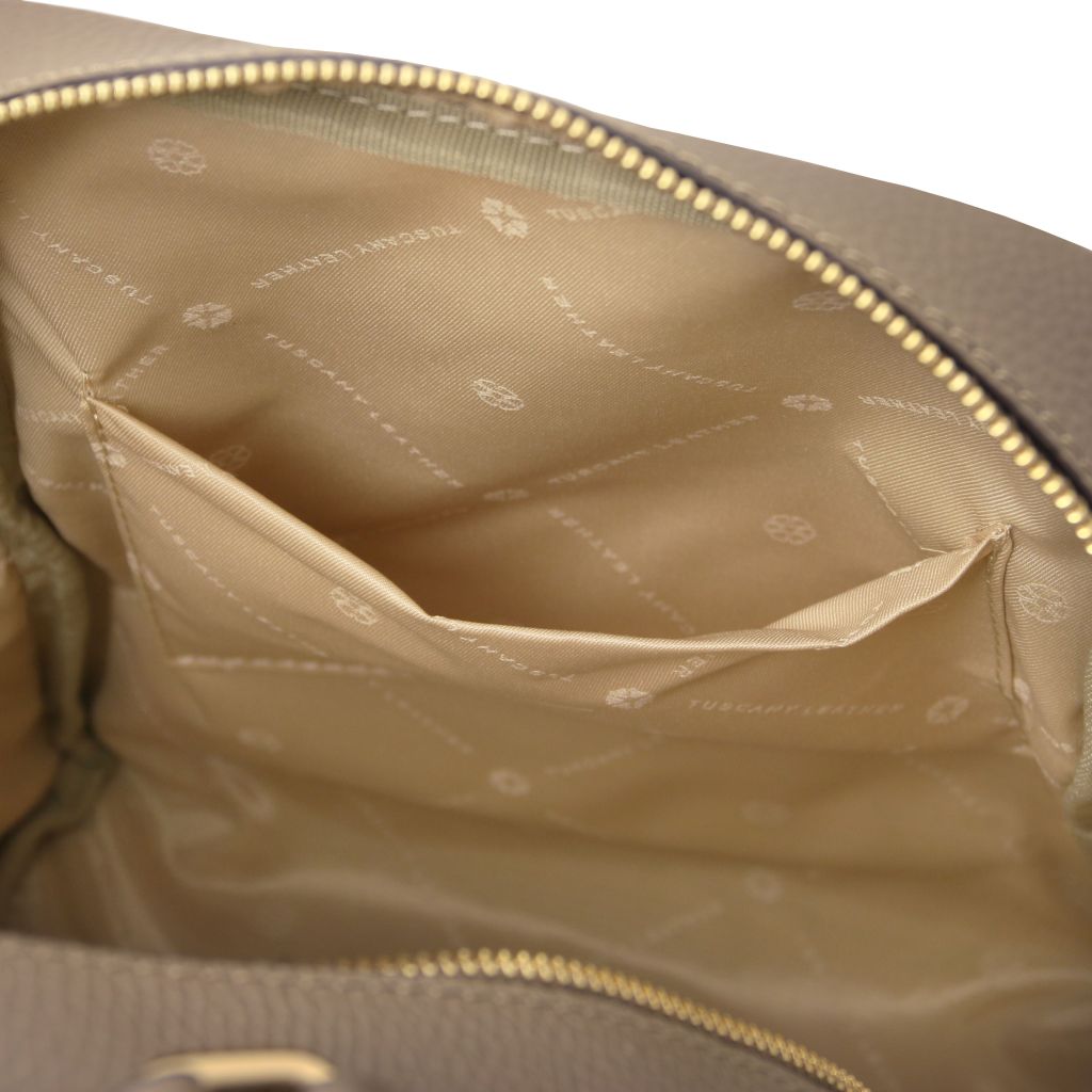 Tuscany Leather Prisma Ryggsäck #Färg_Mörk Taupe