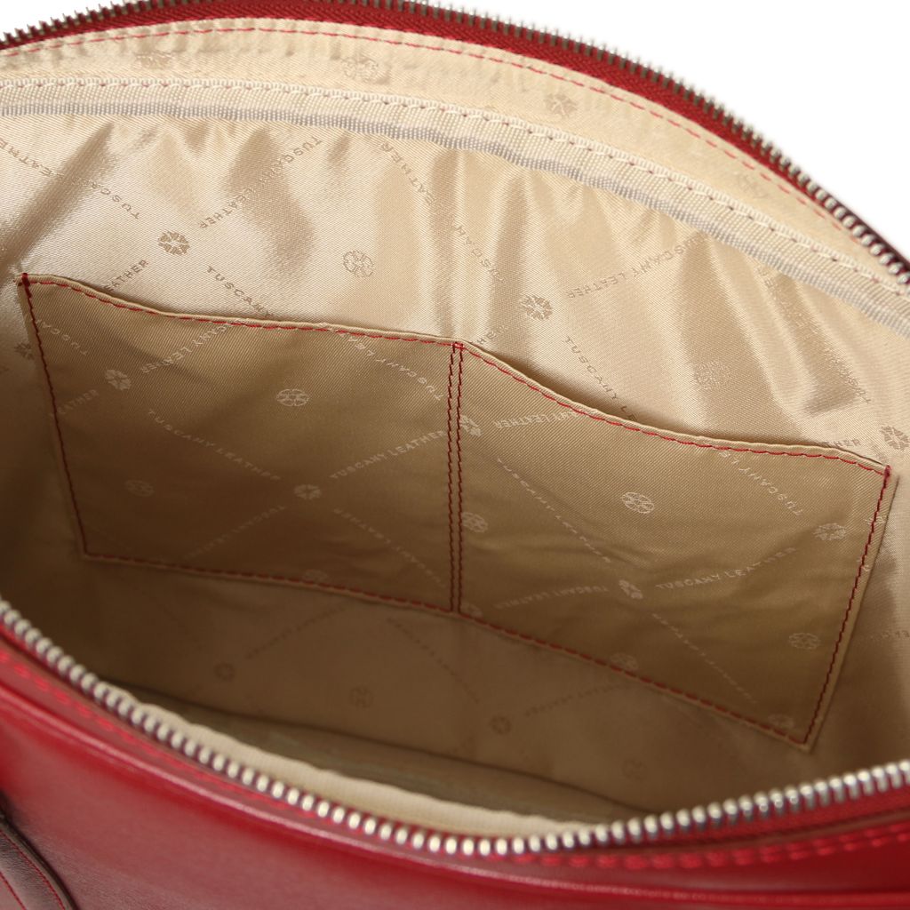 Tuscany Leather Prato Datorväska #Färg_Röd
