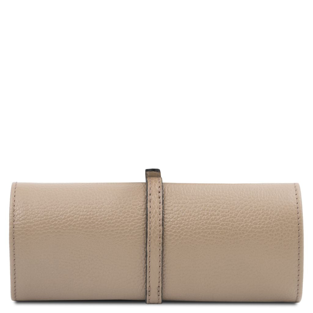 Tuscany Leather Soft Leather Jewellery Case Smyckesförvaring #Färg_Ljus Taupe