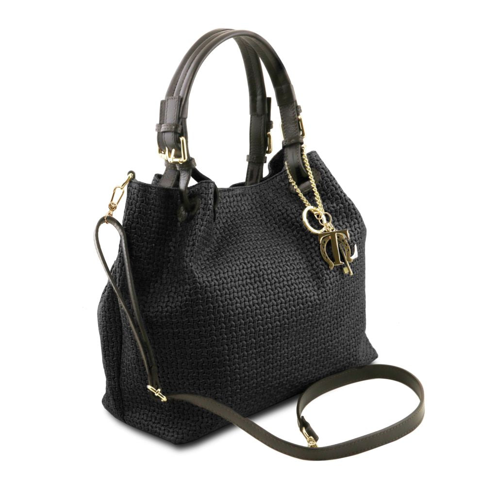 Tuscany Leather TL KeyLuck Handväska #Färg_Svart