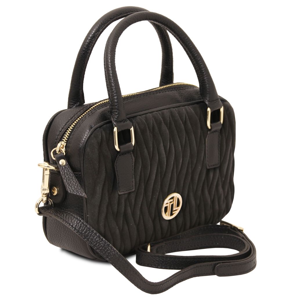 Tuscany Leather Chantilly Handväska #Färg_Svart