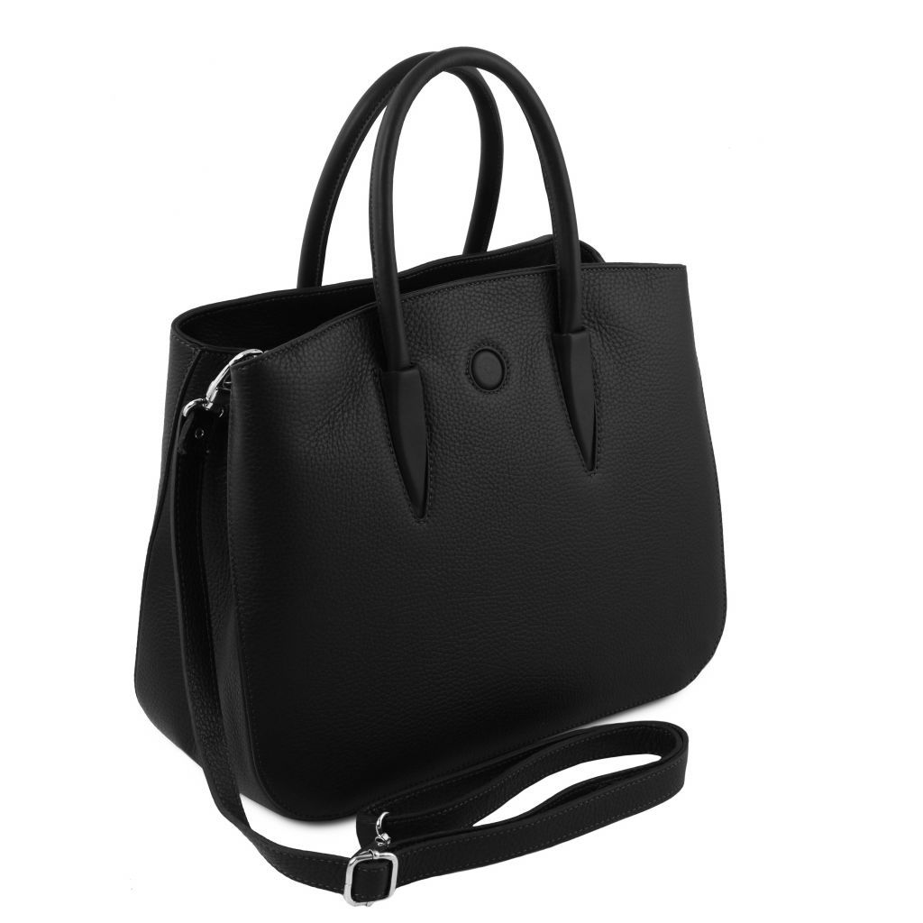 Tuscany Leather Camelia Handväska #Färg_Svart