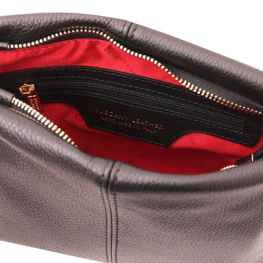 Tuscany Leather TL Bag Axelremsväska #Färg_Svart