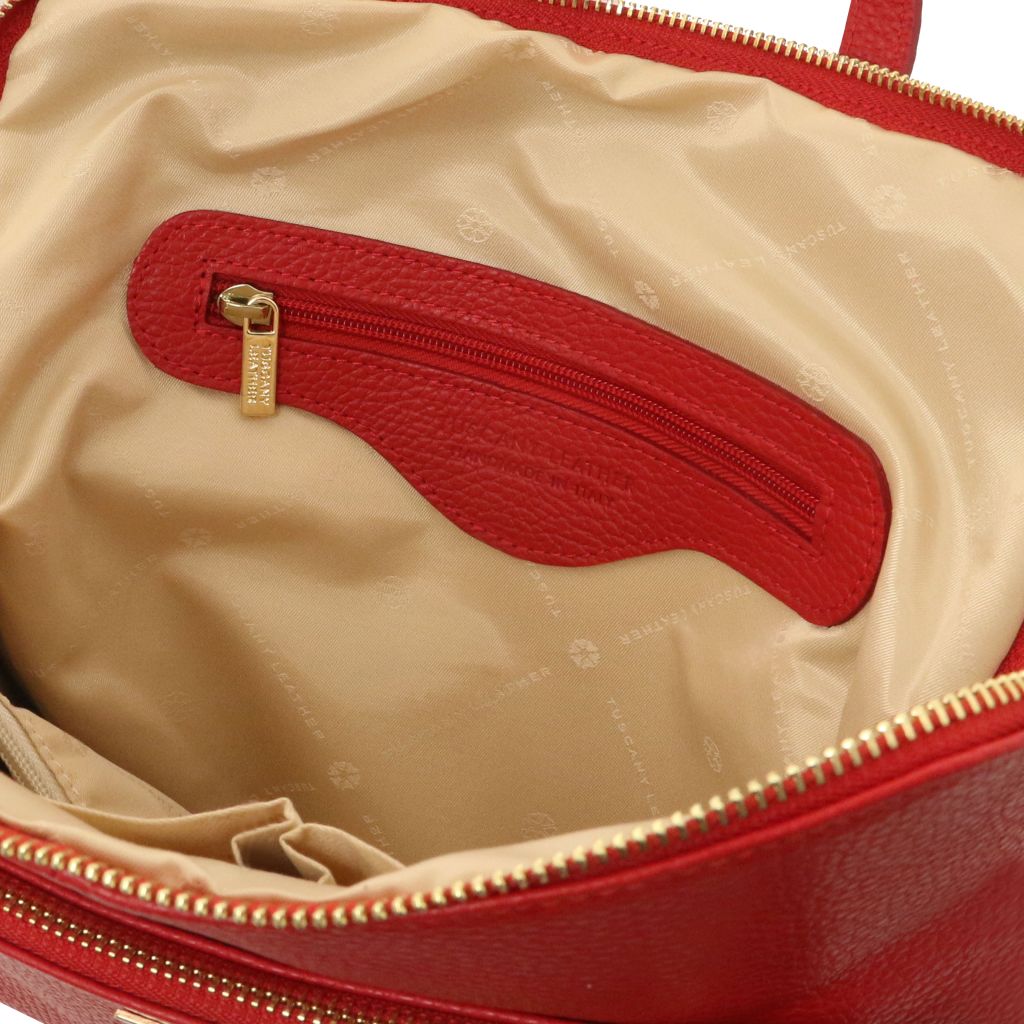 Tuscany Leather TL Bag Ryggsäck #Färg_Läppstift Rött