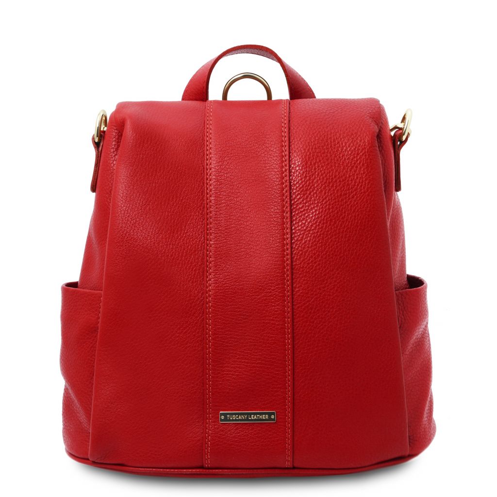 Tuscany Leather TL Bag Ryggsäck #Färg_Läppstift Rött