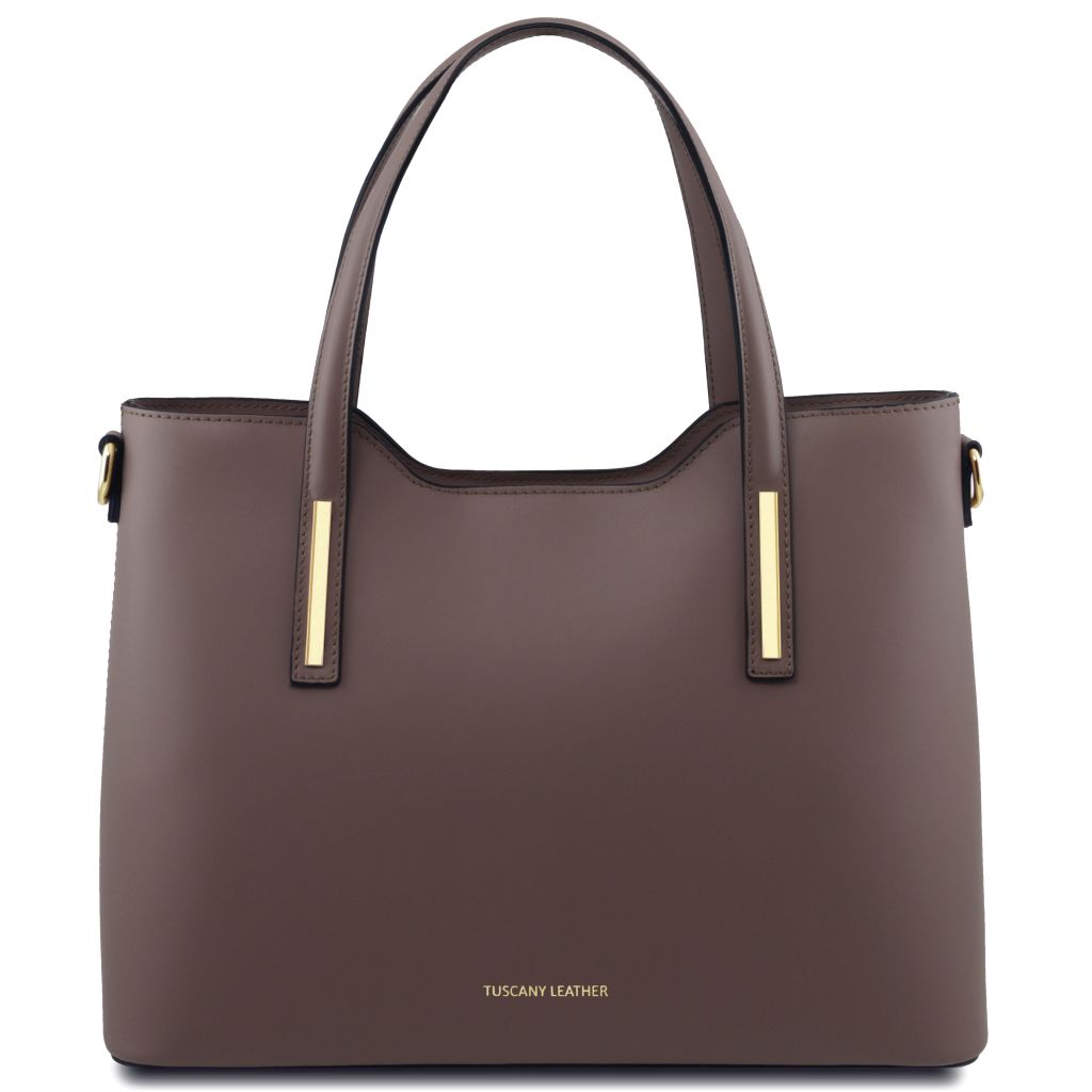 Tuscany Leather Olimpia Handväska #Färg_Mörk Taupe