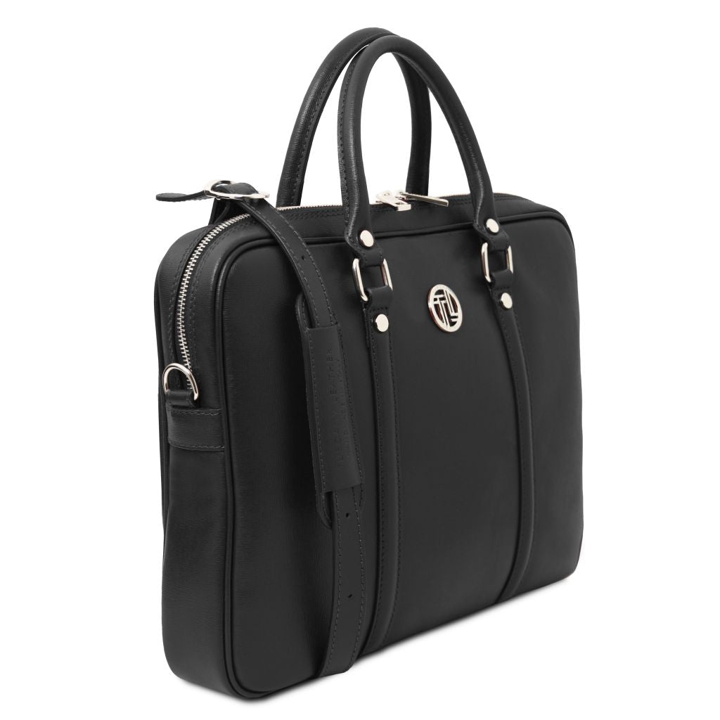 Tuscany Leather Prato Datorväska #Färg_Svart